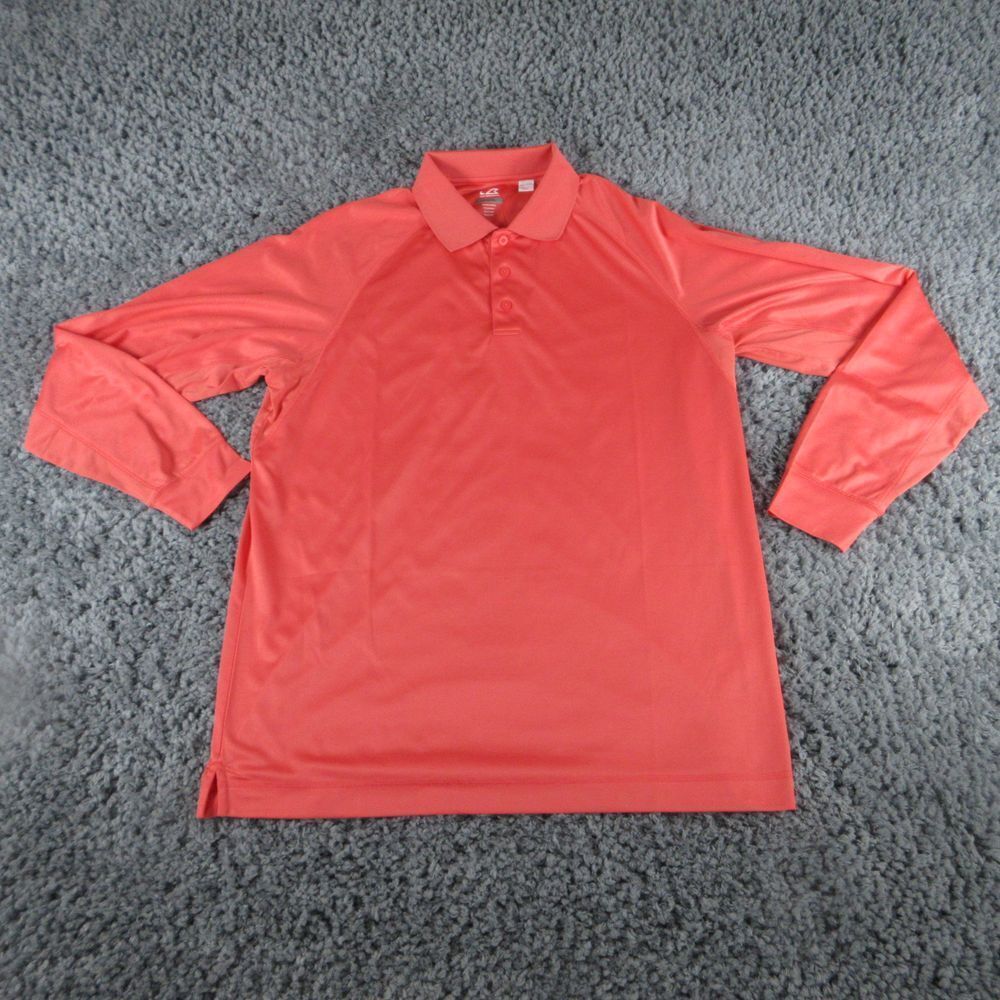 Cutter & Buck Shirt Mens XXL Pink CB DryTec Golf Polo